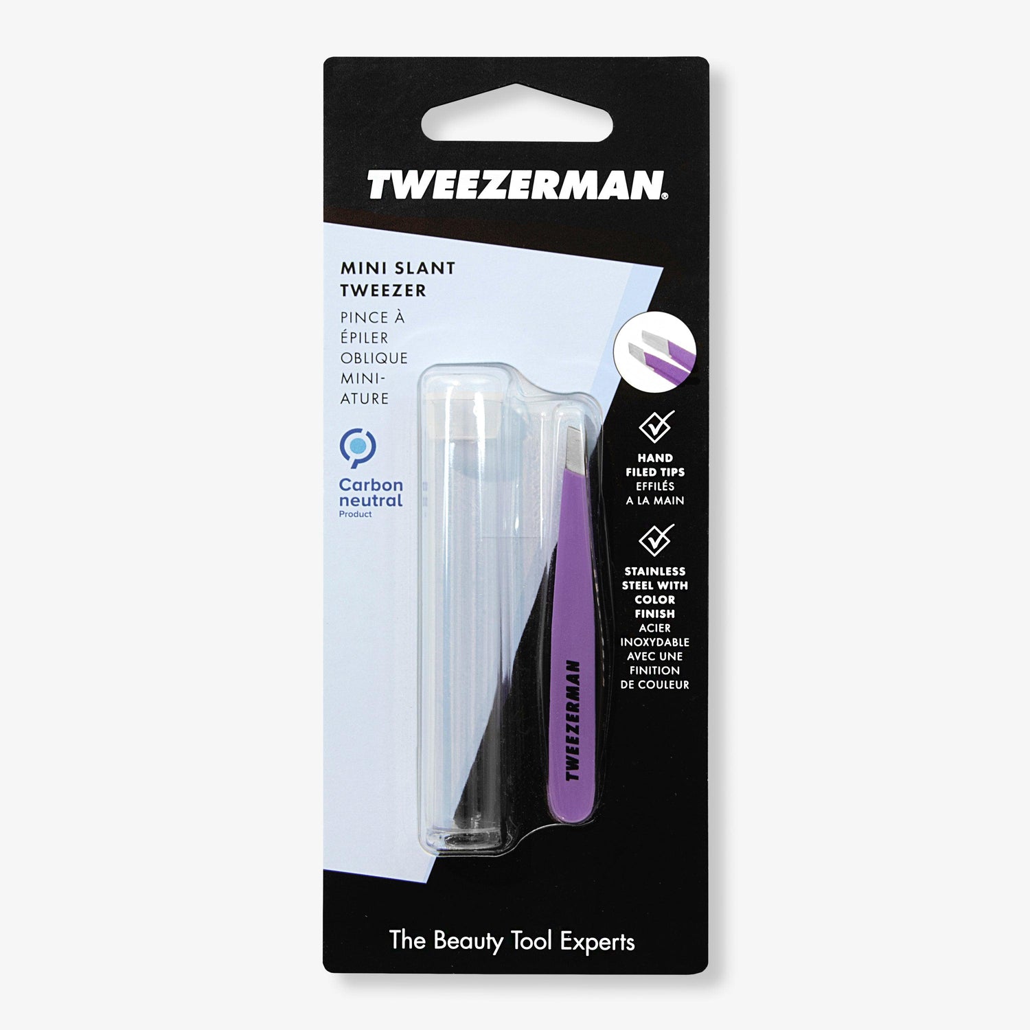 Tweezerman - Mini Slant tweezer Purple - SerumGeeks